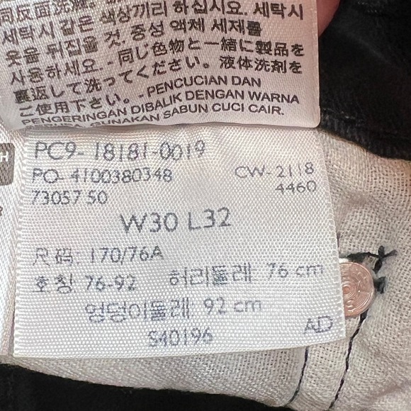 Levi's 541 Athletic Fit Black Straight Leg Jeans Mens 30x32 Stretch Black Label - Picture 10 of 10